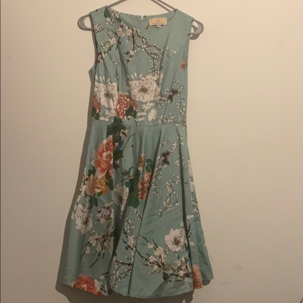 EUC Grace Karin blue floral dress
